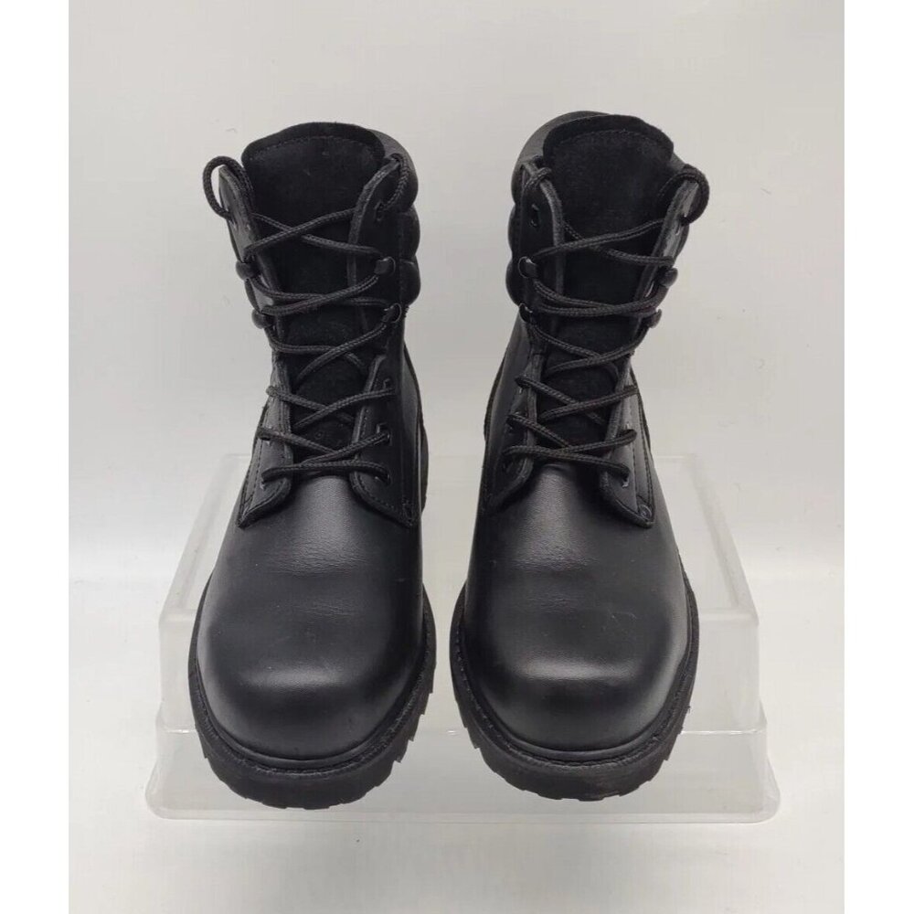 Sears Vintage Steel Toe Oil Resistant Work Boots Black Leather Lace Up Men 8.5 M